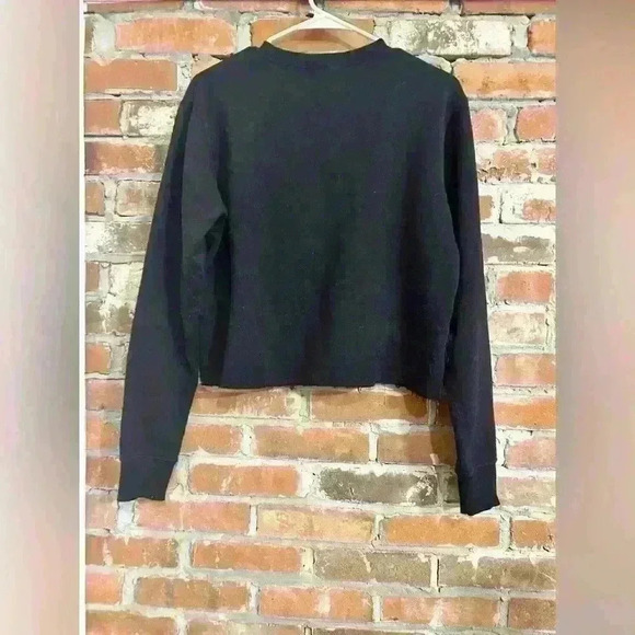 Brandy Melville Cropped Los Angeles Black Crewneck Pullover - Picture 5 of 5